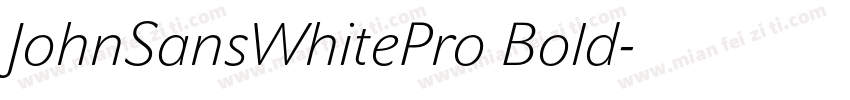 JohnSansWhitePro Bold字体转换